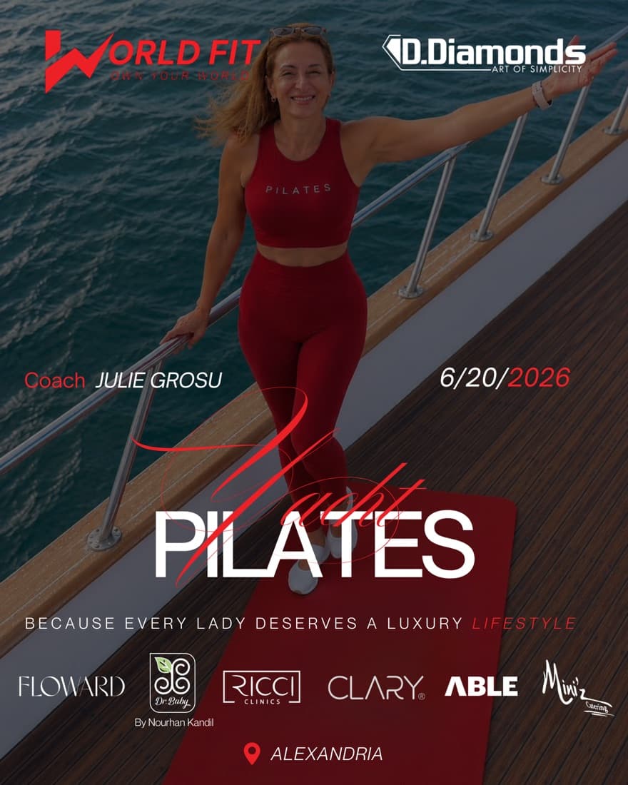 Coach announcement poster for Julie Grosu on the deck of a yacht